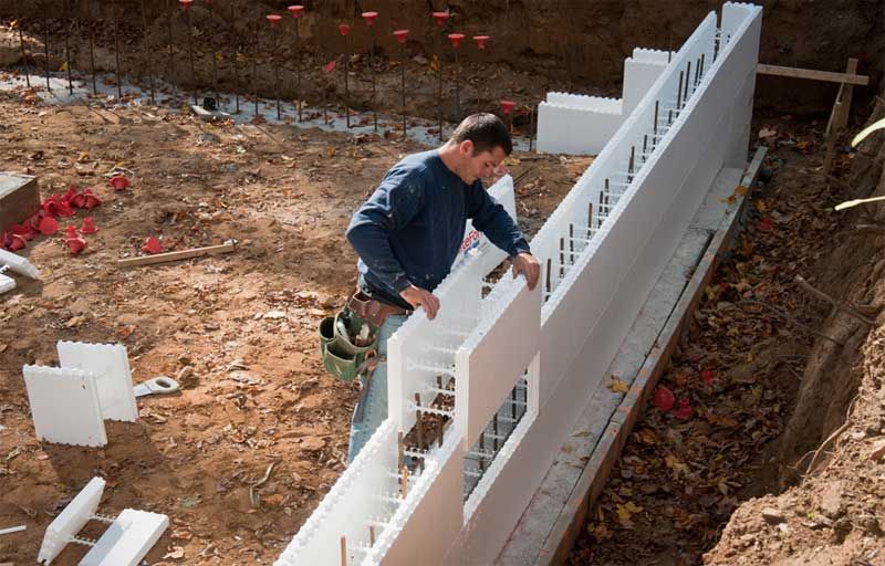 Image of construction workers building a foundation using ICF Installations by RV Construction