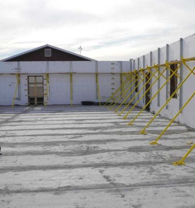 Image of ICF Bracing which is now available at RV Construction