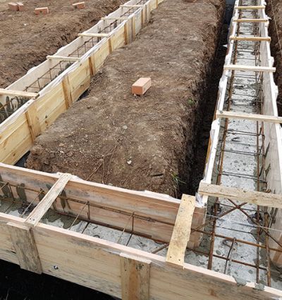RV construction concrete forming