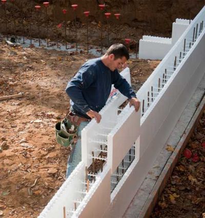 Image of construction workers building a foundation using ICF Installations by RV Construction